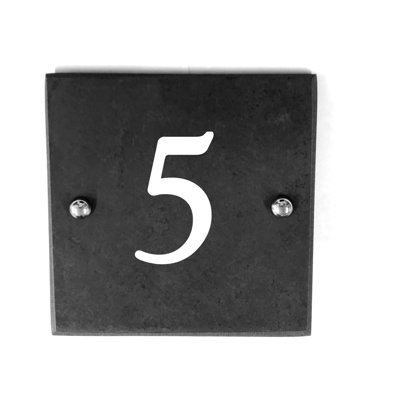 Cambie 15cm H Slate House Number