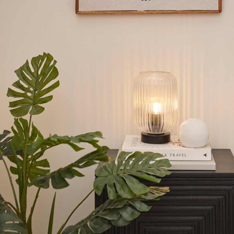 Showstead Table Lamp, Black, Clear