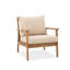 Ensemble de conversation de patio 4 pièces en bois massif avec coussins-321248725