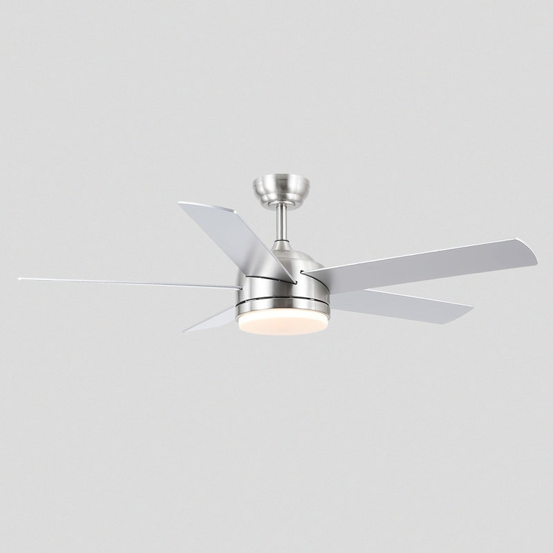 46"Ceiling Fans With Lights And Remote/APP, Black, Black