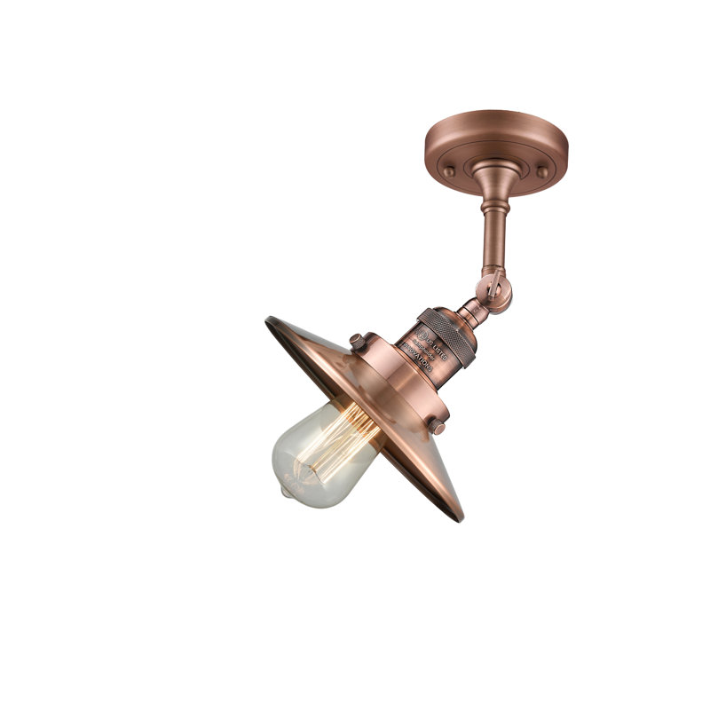 Applique murale 1 lumière pour salle de bain Gault, Ampoule DEL 6 watts Vinage, Cuivre antique, Cuivre antique