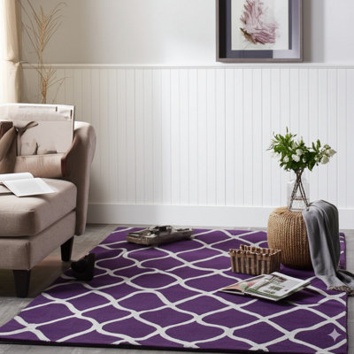 Hand Tufted Wool Area Rug in Black