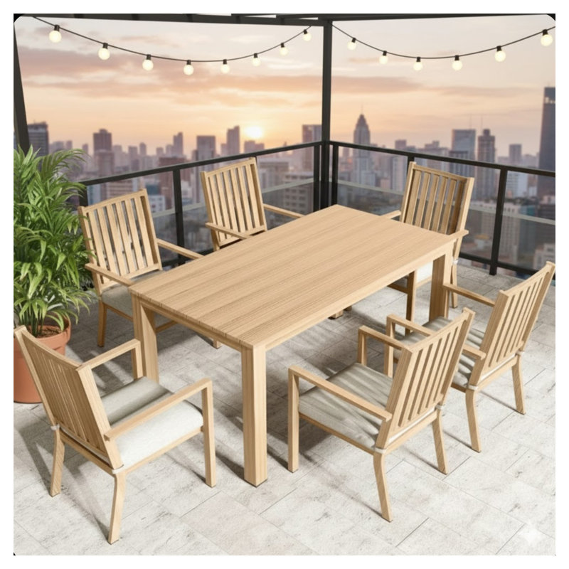 Ensemble de 2 chaises de patio en aluminium toutes saisons avec finition kaki clair