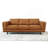Chase Mid Century Modern Genuine Leather Sofa