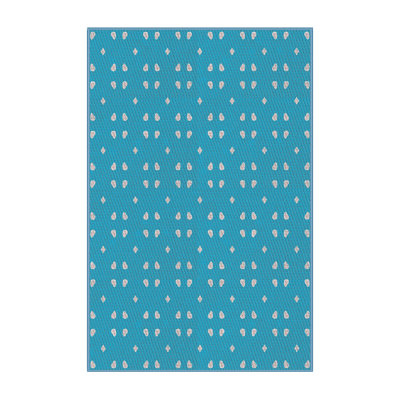 Tapis bleu ciel à motif Hillard