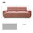 88 In. Pink Upholstered Convertible Sleeper Sofa