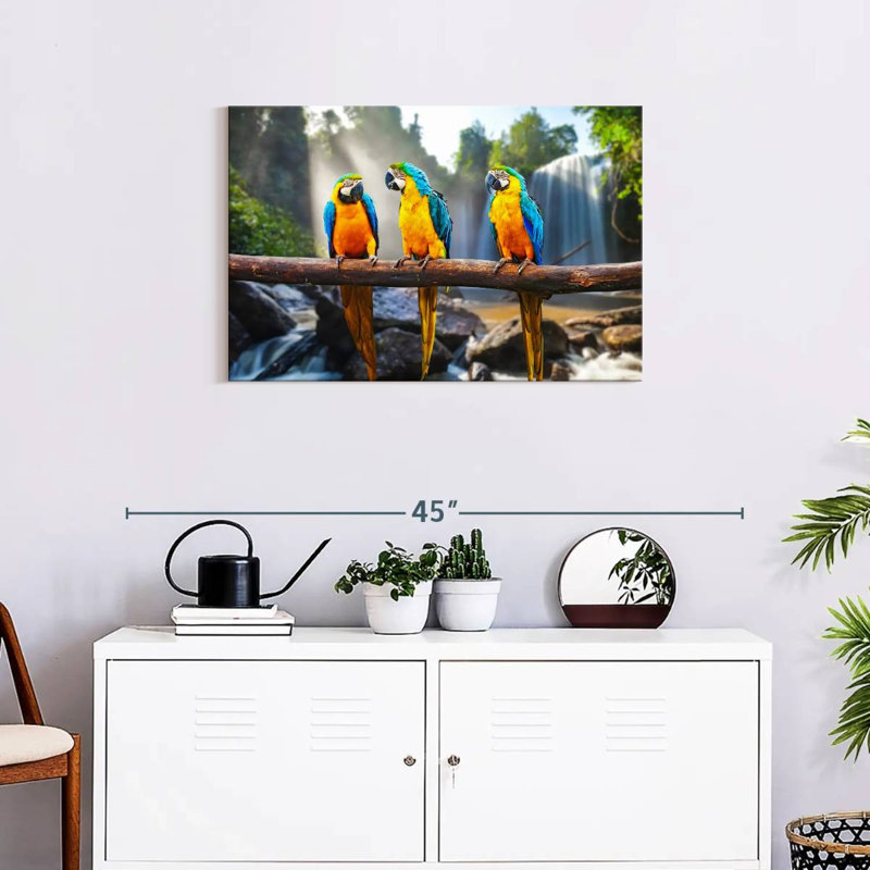 Brampt Macaw Friends, 20" H x 30" W
