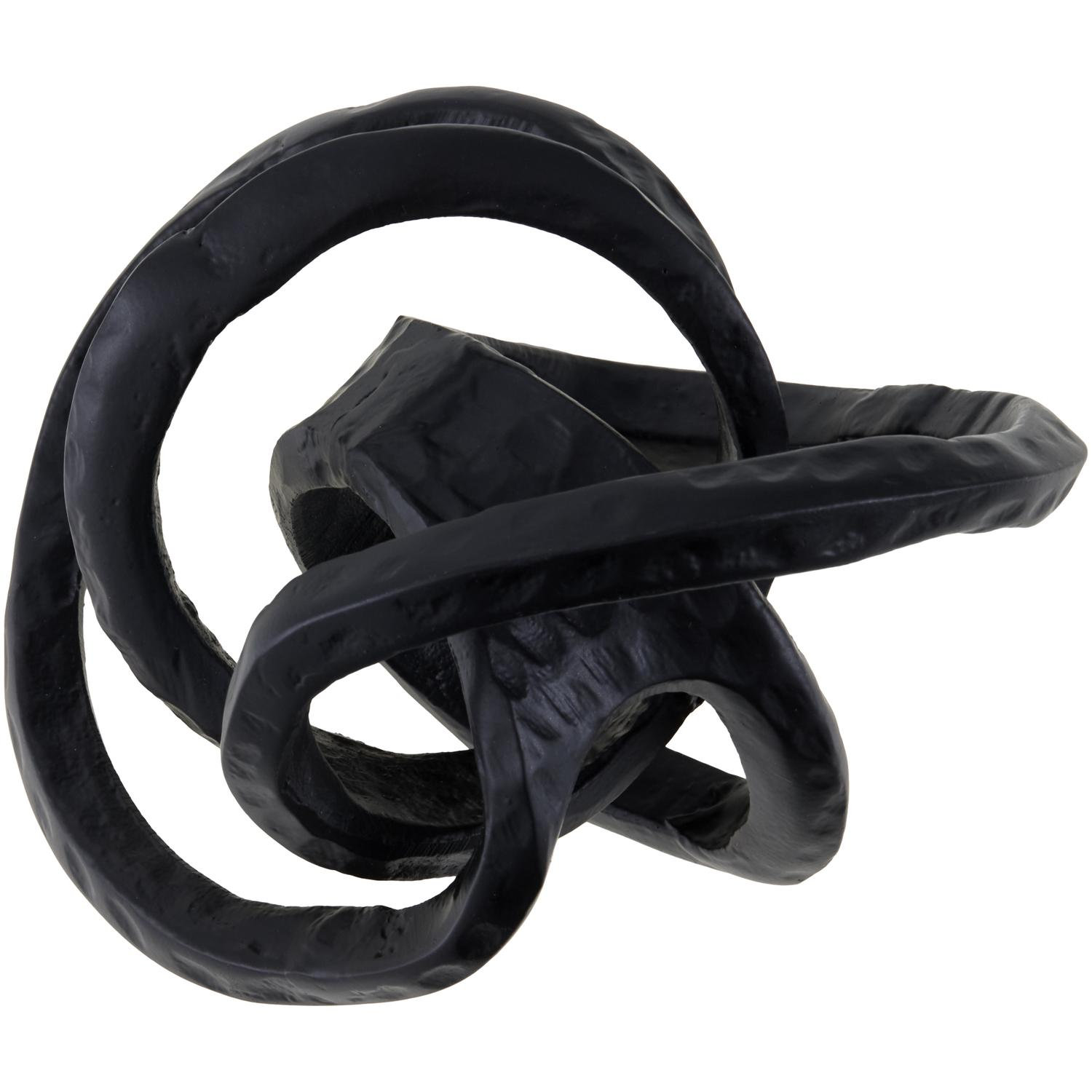 Decorative Sculpture, 7" H x 7" W x 7" D, Black