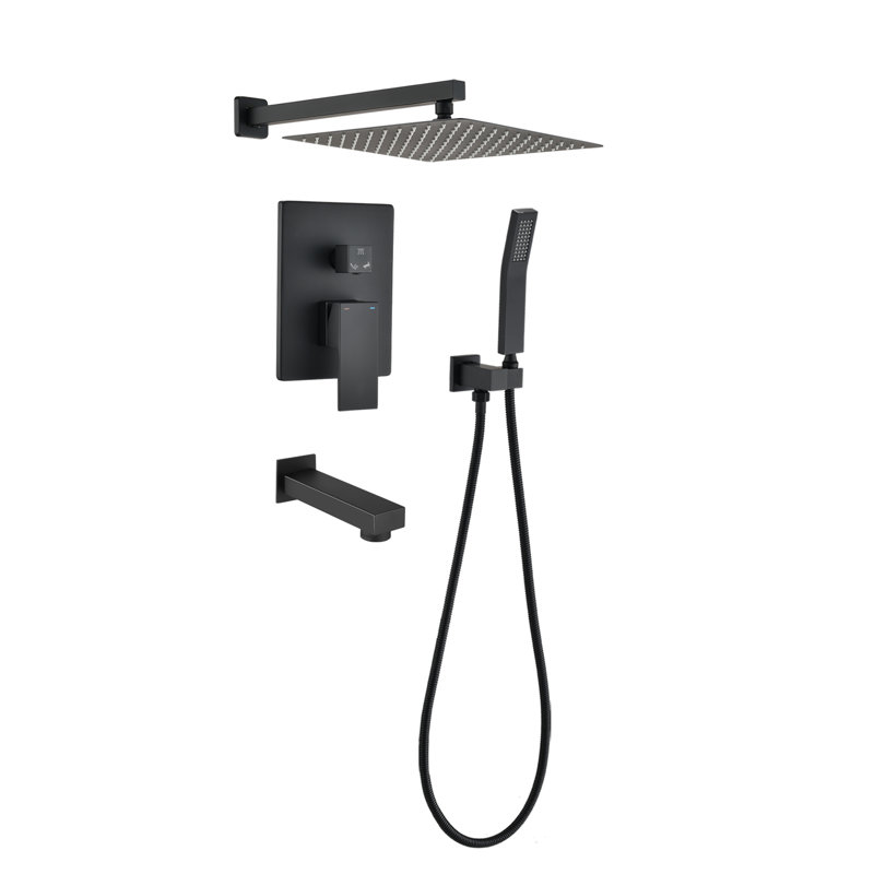 All-In-One Kit with Rough in-Valve, Matte Black