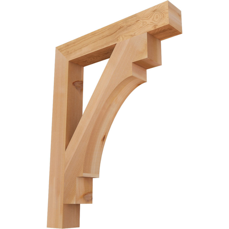 Support lisse en bloc de cèdre rouge occidental l 3 1/2 po x P 26 po x H 34 po, H 34 po x l 4 po x P 26 po