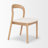 Sunfield Oak Wood w/ Cream Fabric Open Back Dining Chair