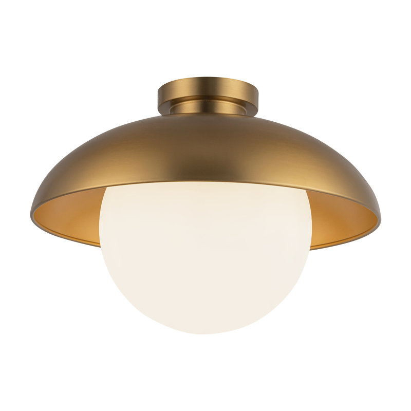 Plafonnier encastré Alessia, Or vieilli, H 7 po x l 10,875 po x P 10,875 po