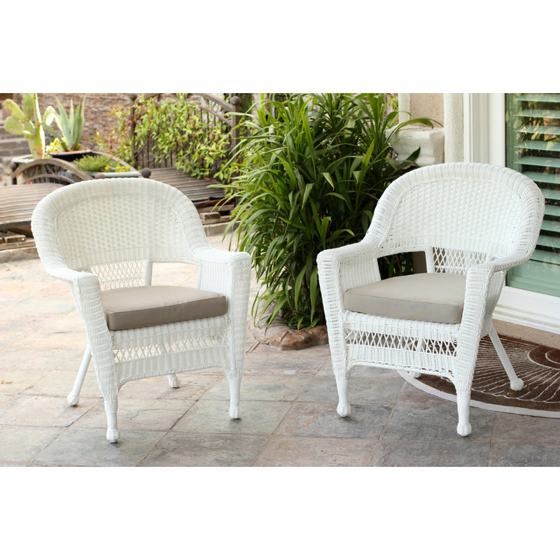 Outdoor Lounge Chair, Tan, White