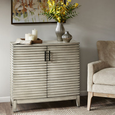 Armoire de rangement rustique polyvalente en bois massif crème
