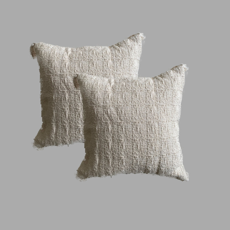 Housse de coussin d'intérieur en polyester , Beige
