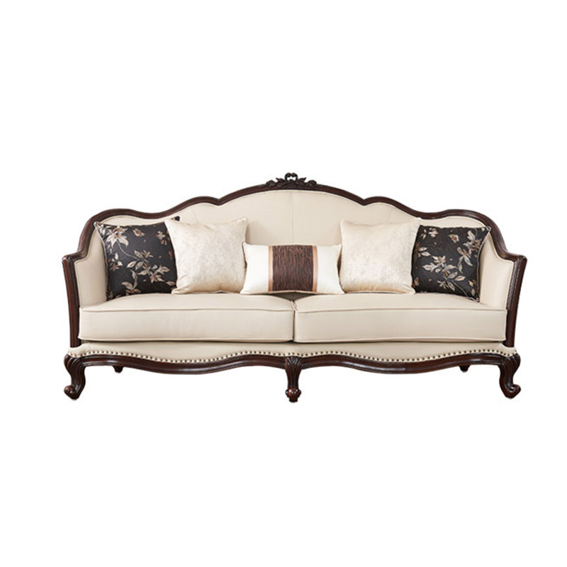 Askia 83.8'' Genuine Leather Sofa