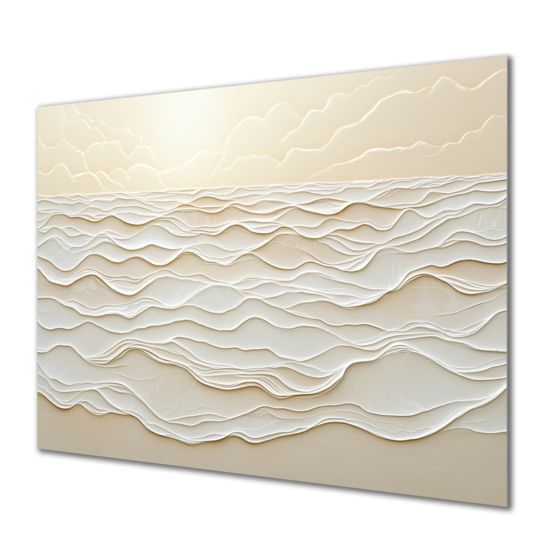 Seaside Dawn I - art mural en métal bord de mer, reproduction métallique nautique, 34" H x 44" W x 0.84" D