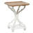 Millett Wooden Side End White Accent Table with Brown Wood Top