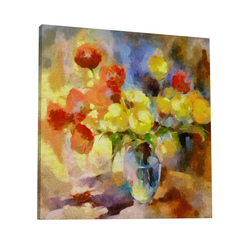 Abdouallah " Poppy Bouquet 422 ", 36" H x 36" W x 1.5" D