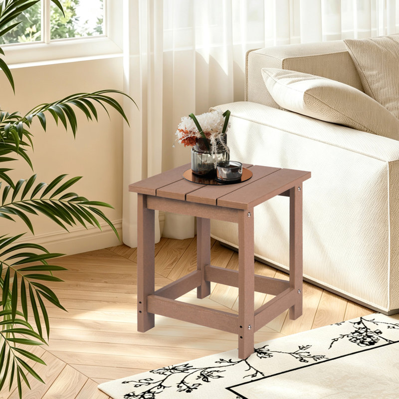 Table d'appoint extérieure Denarrius Adirondack, table de patio en PEHD facile d'entretien et résistante aux intempéries