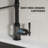 Single-Handle Pull-Down Sprayer Coil Spring High-Arc Kitchen Faucet With Deckplate Sink Faucet In Matte Black-116830684