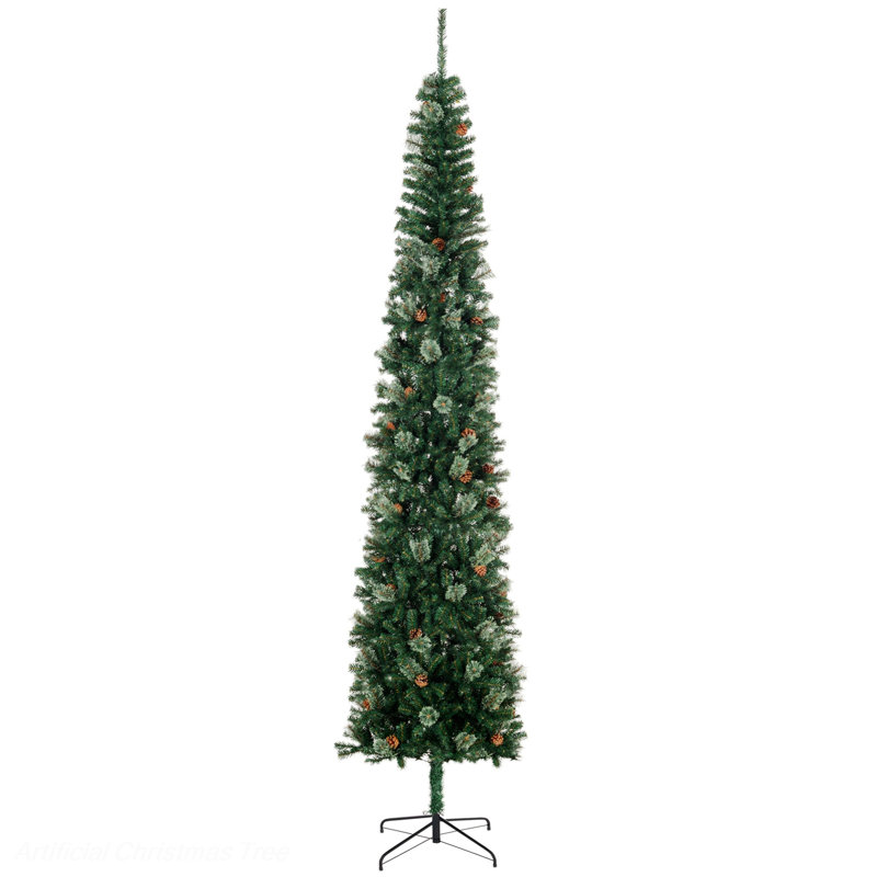 Arbre de Noël élancé avec base en métal