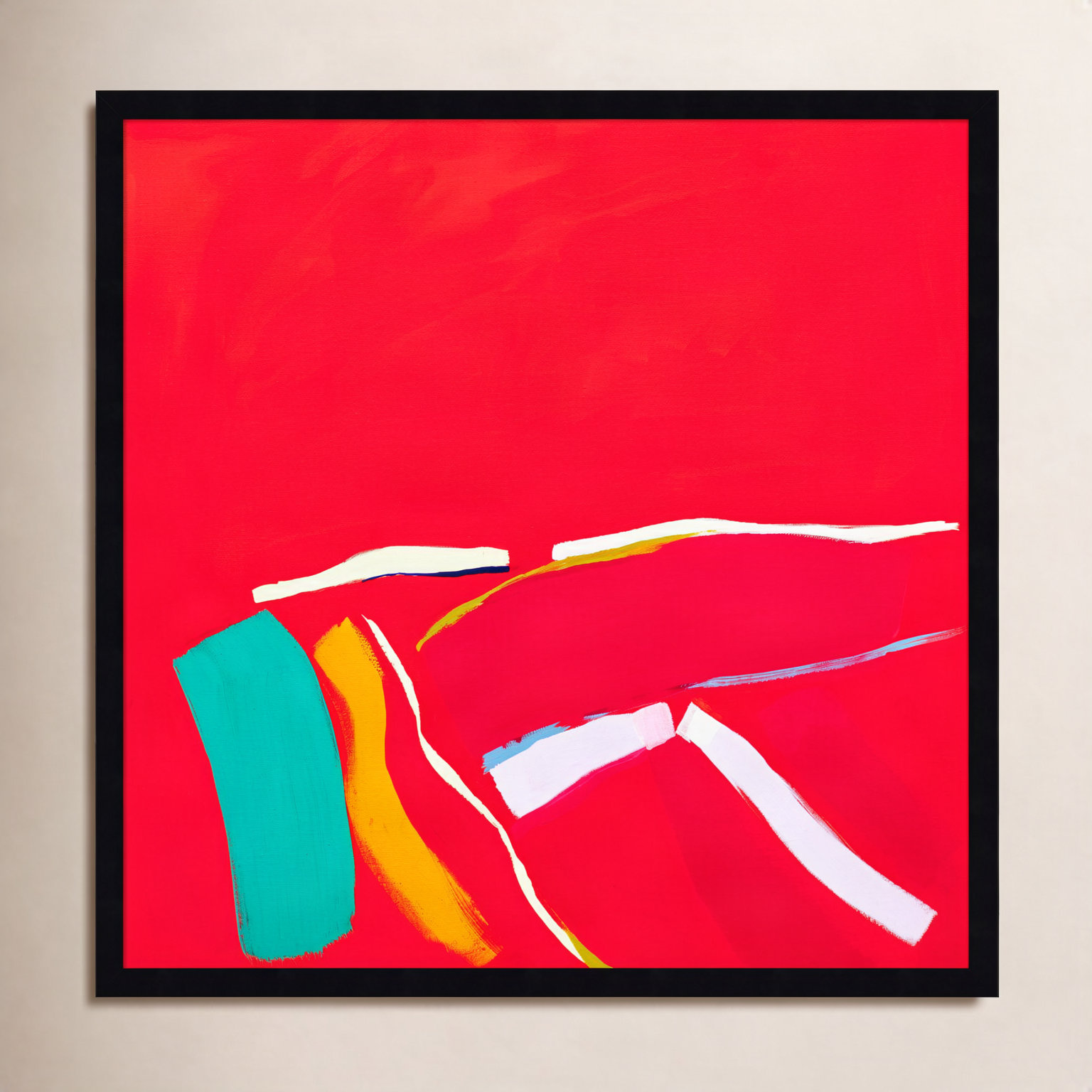 Passion Print by Angie Kenber, 25" H x 25" W, Black