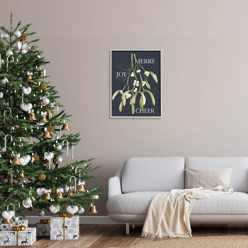 Merry Joy Cheer Holly at-161, H 30 po x l 24 po x P 1,5 po, Estampe numérique Farmhouse