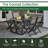 Rectangular Metal Outdoor Folding Dining Table