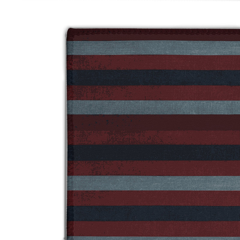 Tapis intérieur / extérieur rouge HorizontalStripes, Rectangle 4pi x 6 pi