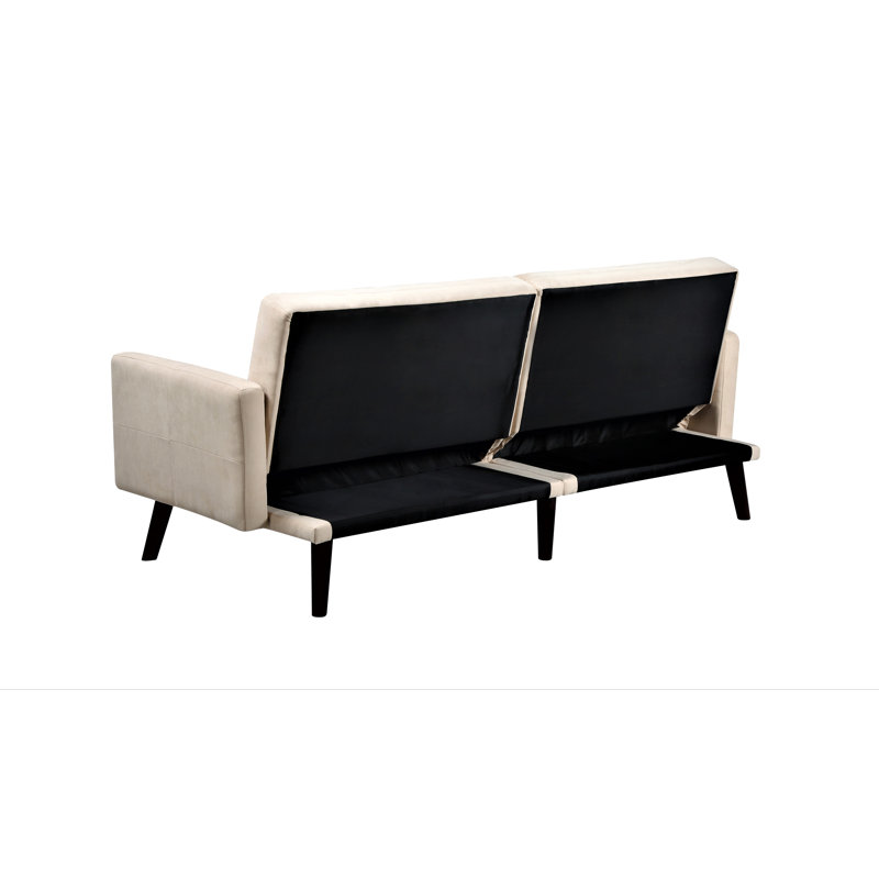 Isebell 79'' Upholstered Convertible Sofa, Beige