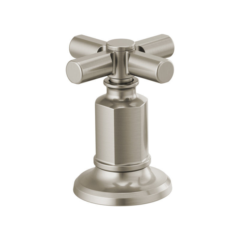 Invari™ Widespread Lavatory Faucet with Column Spout, Cross, Luxe Nickel