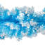 Pre-Lit Artificial Flocked Pine Christmas Garland - 9' - Clear Lights-1802180515