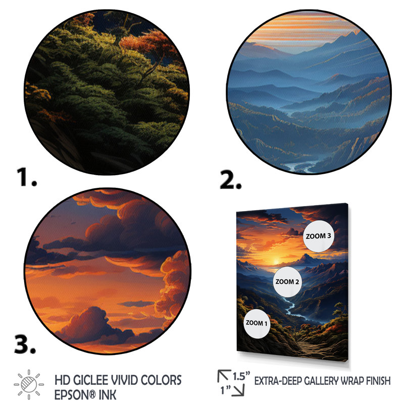 Dominicain, coucher de soleil I - reproduction, H 40 po x l 30 po x P 1,5 po, Cadre photo noir