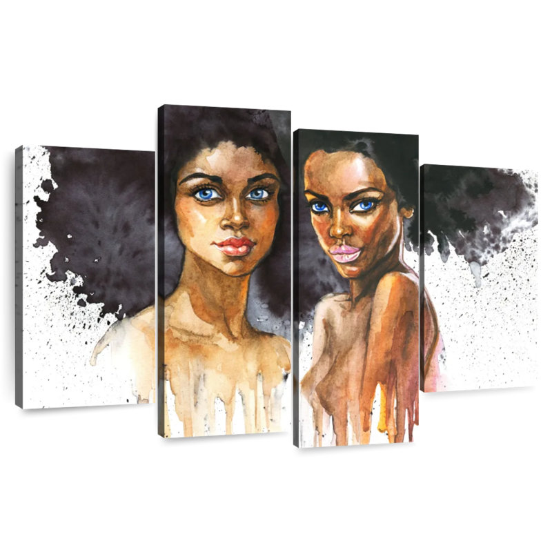 Portrait d'une femme africaine, H 27 po x l 43 po