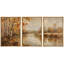 «Autumn River Birch Forest», art de la salle à manger, impression sur toile encadrée, 3 pièces-132806336-132806337