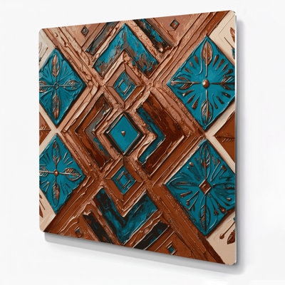 Art mural en métal brun, Southwestern Cowboy