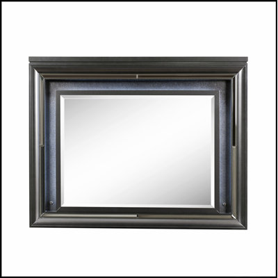 Sawyer Metallic Mirror With Integrated LED Lighting, Perfect For Modern And Elegant Home Decor