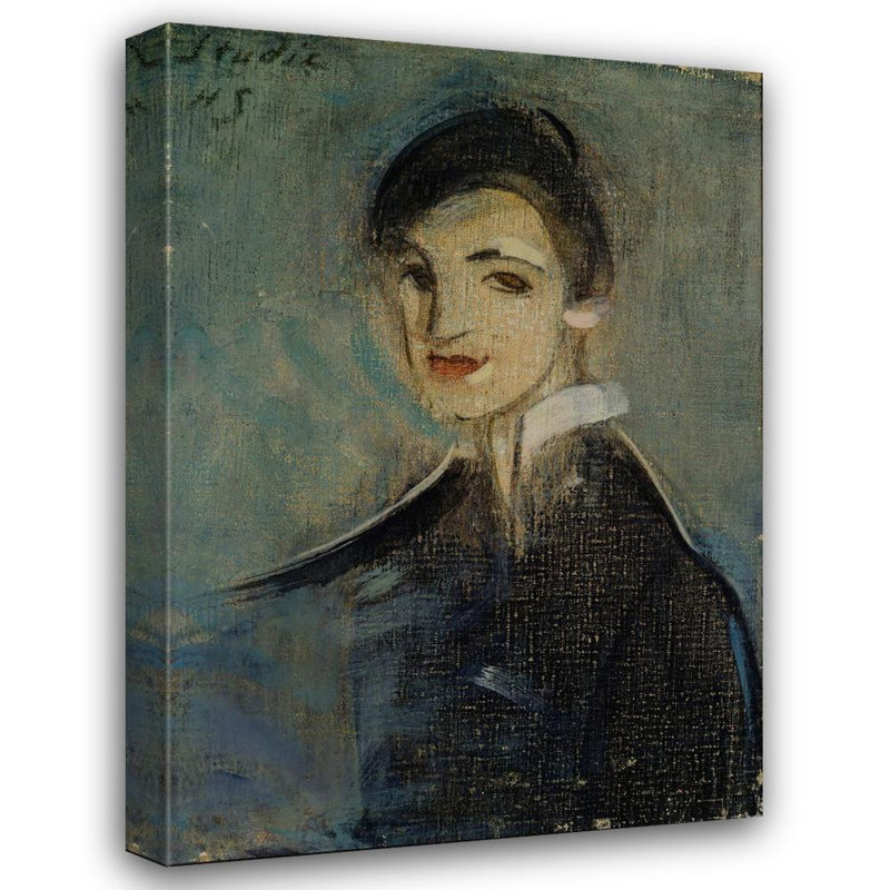 «Singer in Black» par Helene Schjerfbeck - Art mural sur toile tendue avec châssis, H 48 po x l 33 po