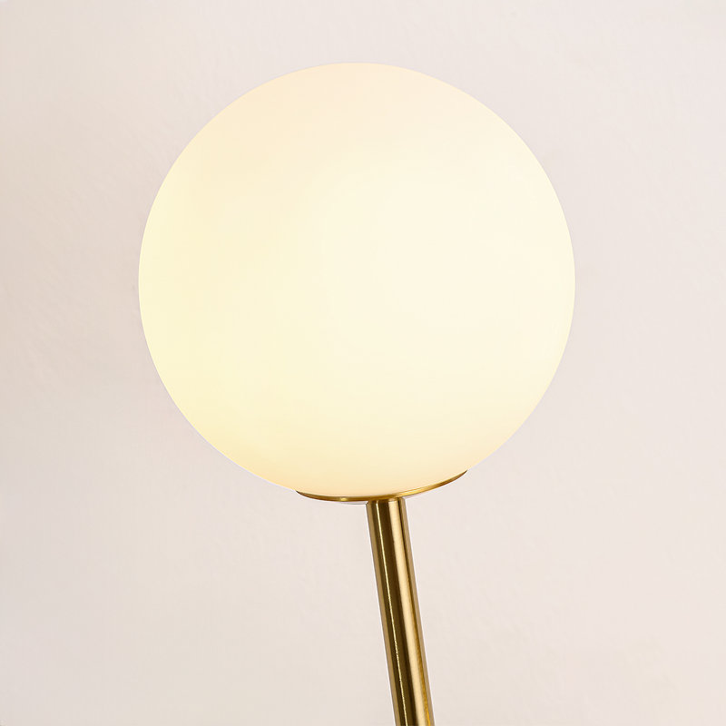 Lampe de table Mid-Century 2 lumières, Doré