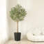 Adcock UV Resistant Artificial Olive Tree for Indoor & Outdoor Decor, Large Plastic Base with Pebbles-1033404747-1033404745