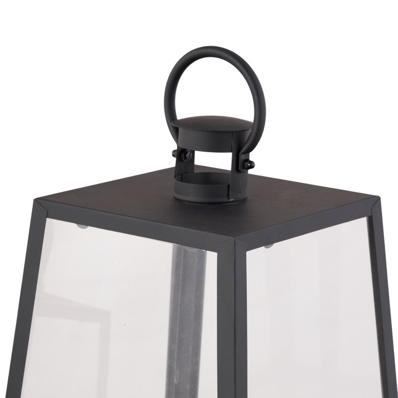 Ensemble de lanternes noires en métal pour l'intérieur et l'extérieur