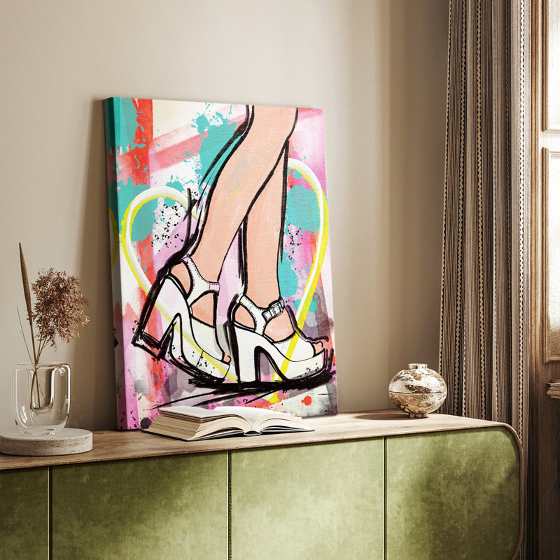 Pop Glam Platform -Gallery Wrapped Cavas, 18" H x 12" W