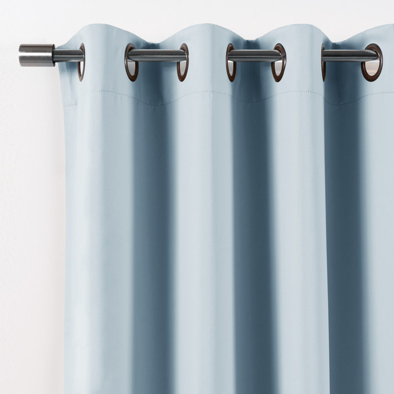 Aubreey Blackout Curtain Panel Pair, 52" W x 90" L, Sky Blue