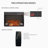 23" Ultra-thin Electric Fireplace Insert With Log Set, Realistic Flame, Remote Control, Timer & Overheat Protection-1424629259