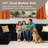 Benevides Corduroy Section Sofa Combination, 4 Seats, With Ottoman, Can Be Combined At Will-182157544