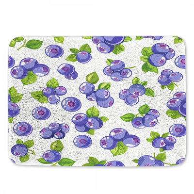 Tapis de bain bleuet nourriture décor de salle de bain moderne