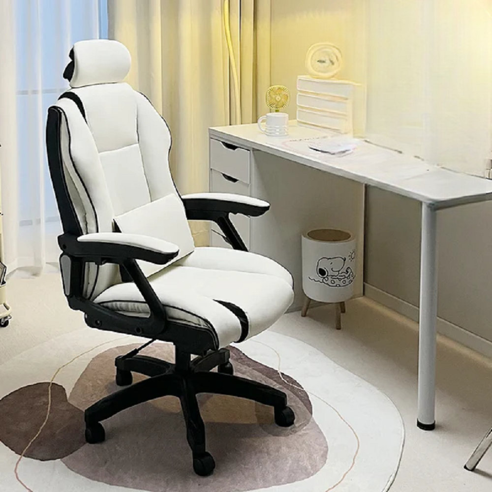 Splendor Furniture Luxairy Executive Office Chair Armpad Fancy White