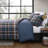 Eddie Bauer Shasta Lake Reversible Navy Duvet Cover Set-96985642