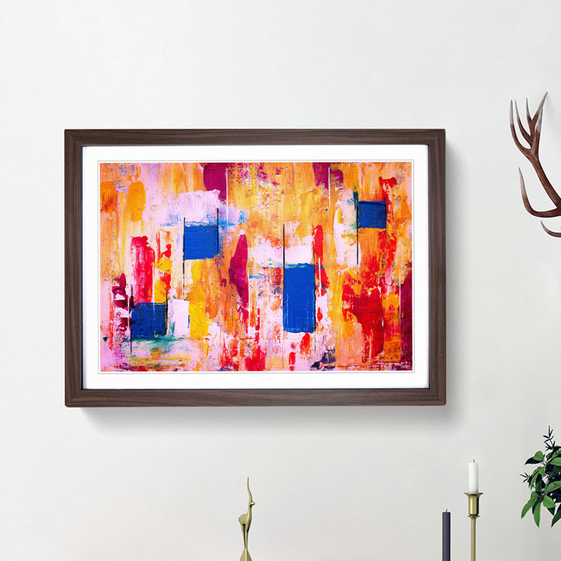 Abstract Vol.391 by S.Johnson - Framed Print, 62cm H x 87cm W x 2cm D, Walnut Framed